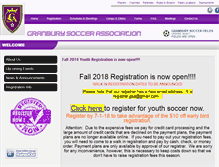 Tablet Screenshot of granburysoccer.org